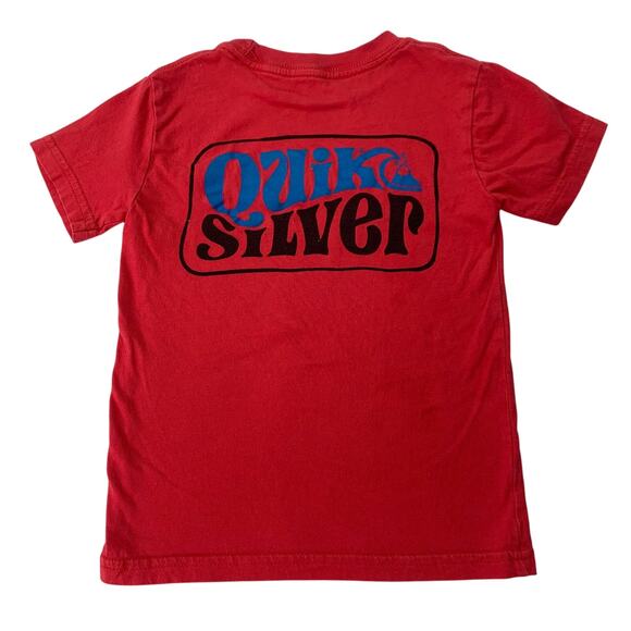 Quicksilver Boys Toddler 4T US 4 Red Logo Short Sleeve Tee TShirt - Picture 1 of 5